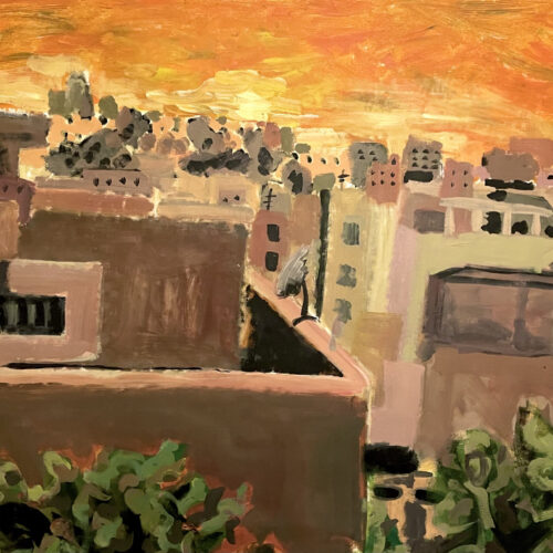 Rooftop painting - Sunset A